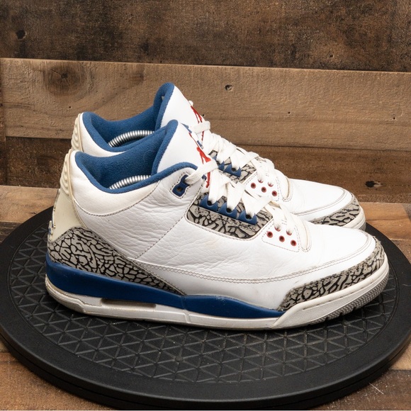 Nike Air Jordan 3 Retro OG True Blue Mens Shoes Size 10.5 136064-104 2011 - Picture 8 of 9